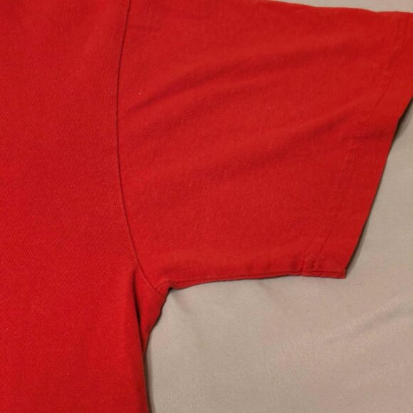 Cheetah Zabaleen Shirt Mens Medium 100% Cotton Red Tee Pullover Top - Picture 6 of 8